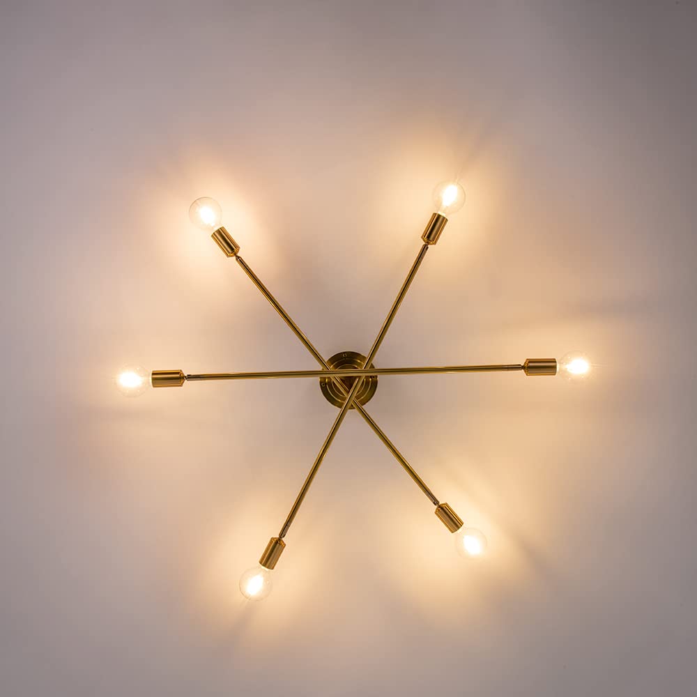 Chende Ceiling 6 LED Ceiling Nordic Adjustable Modern Pendant Living Room Bulbs Sold Light, Lights, Brass, Spotlights, E26, Lighting, Style, Angle,