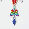 1 Set Diamond Painting Bookmark Bright Color Feather Butterfly Shape Elegant Page Markings
