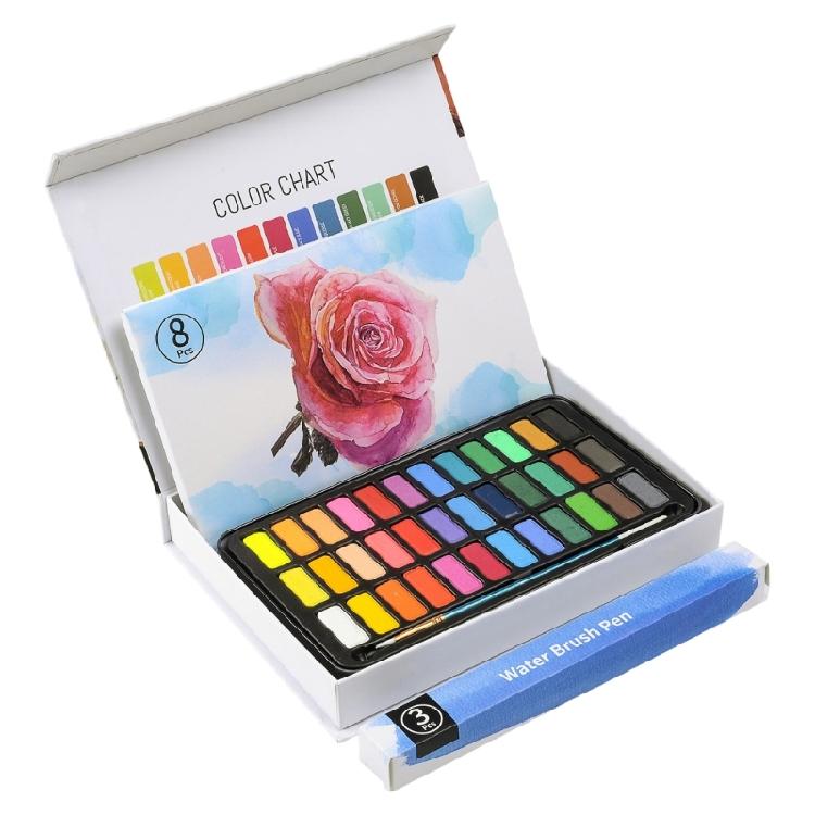 

Artist Watercolor Painting Set 36 Color Solid Watercolor Paint with Water Brush Pen For Kids Adult Sketching Painting 1