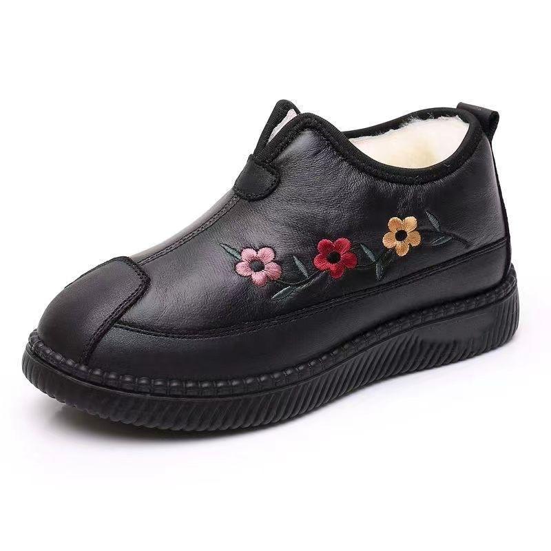 2025 Womens Winter Cotton Boots Plus Velvet Warm Soft Sole Thick Non Slip Indoor Outdoor House Shoes