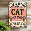 Vintage Cat Tin Sign Pet Lover Decor 8x12 Inch Wall Art Home Decor