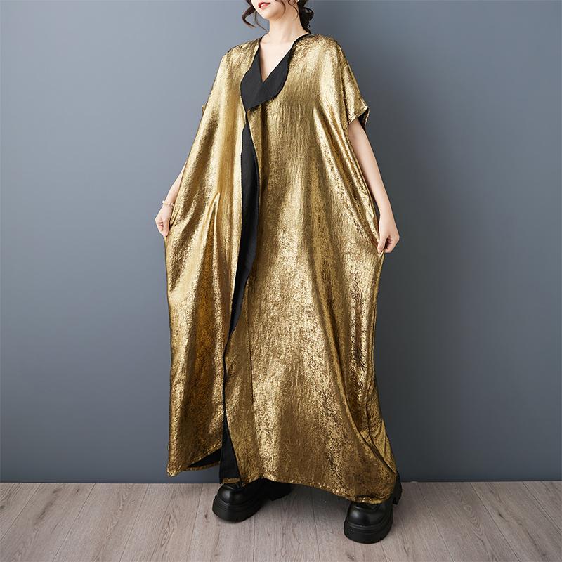 DIMANAF New 2026 Women Plus Size Summer Long Dress Loose Oversize Maxi Elegant Fashion Casual Lady Dress