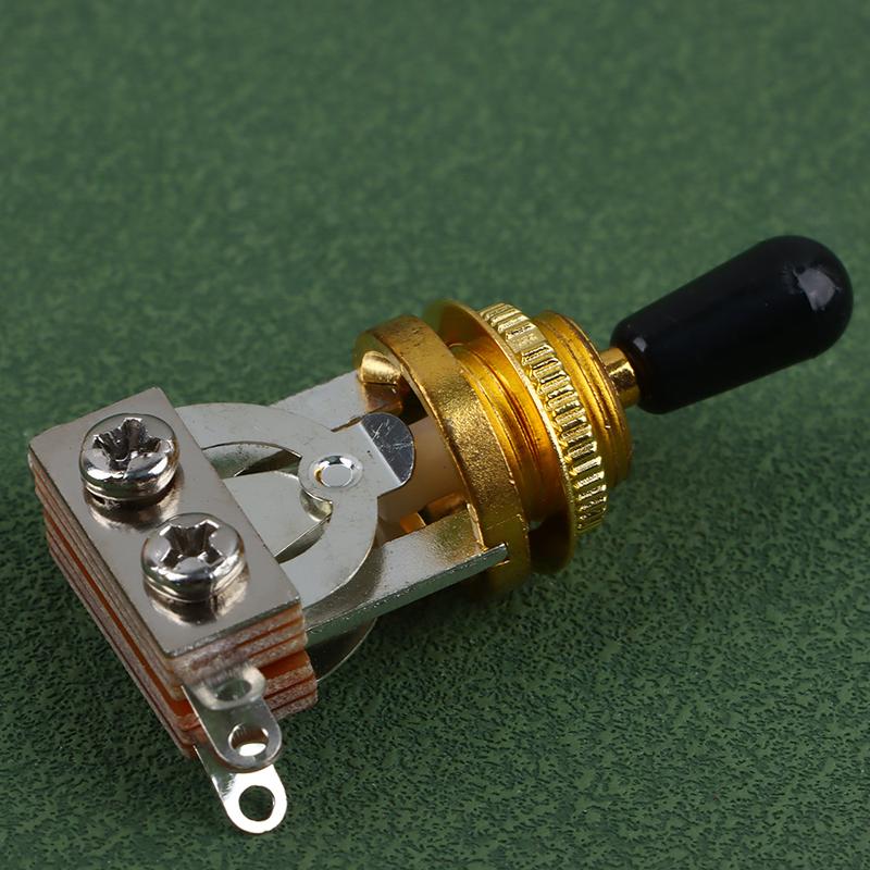 1Pc 3 Way Short Straight Guitar Toggle Switch Pickup Selector With Brass Hat For Electric Guitars Pickups Switch Control Parts