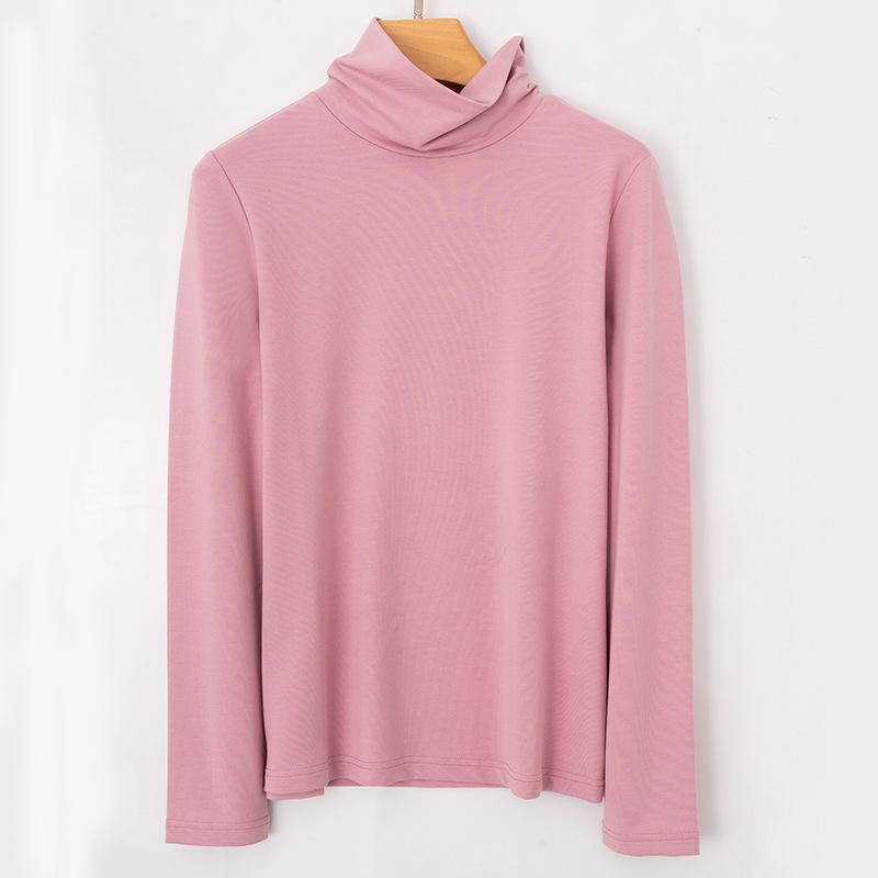 

Премиальный женский свитшот из хлопка и спандекса 265 г/м² с высоким воротником - Длинный рукав, Утепленный базовый слой для осени и зимы L