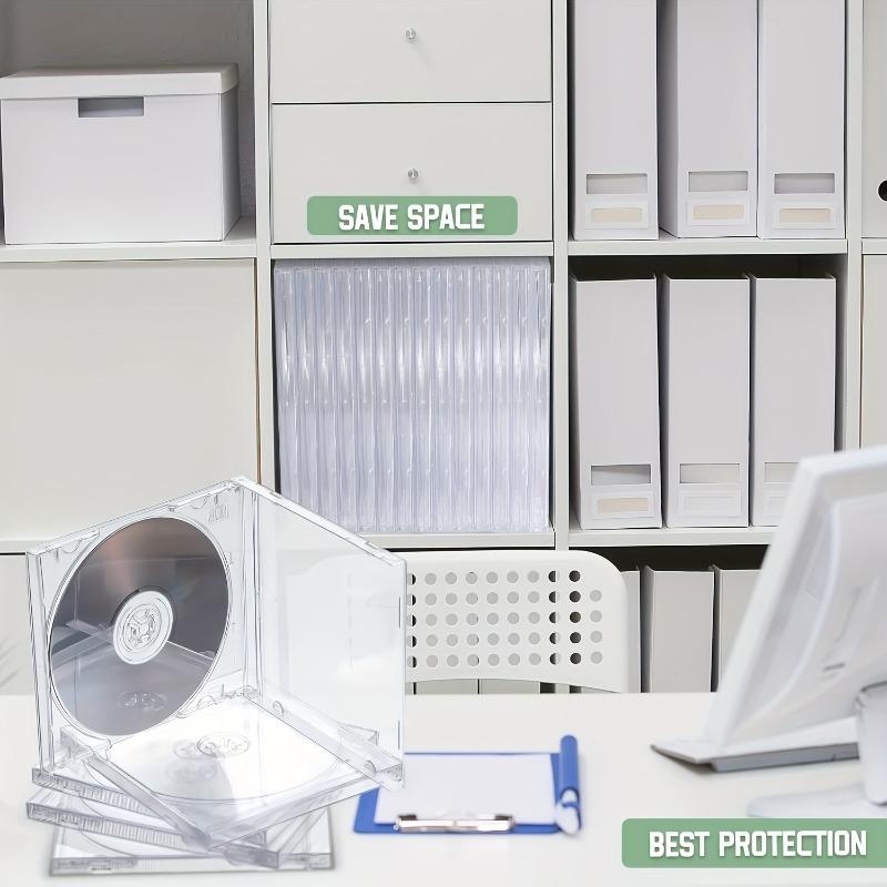 15pcs Premium CD/DVD Acrylic Case 10.4Mm Standard Single Clear CD Jewel Case with Assembled Tray Fan Collectibles Music Albums