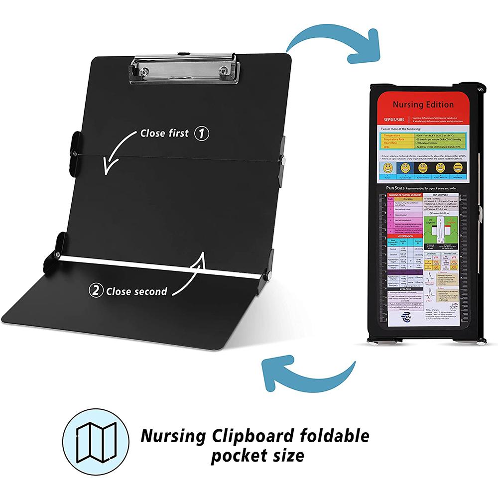 Nursing Clipboard Foldable Medical Cheat Sheets For Students Nurses, And Doctors