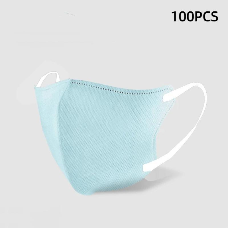 100Pcs Face Masks Japanese Style 3D Face Mask Adult Disposable Breathable Masks
