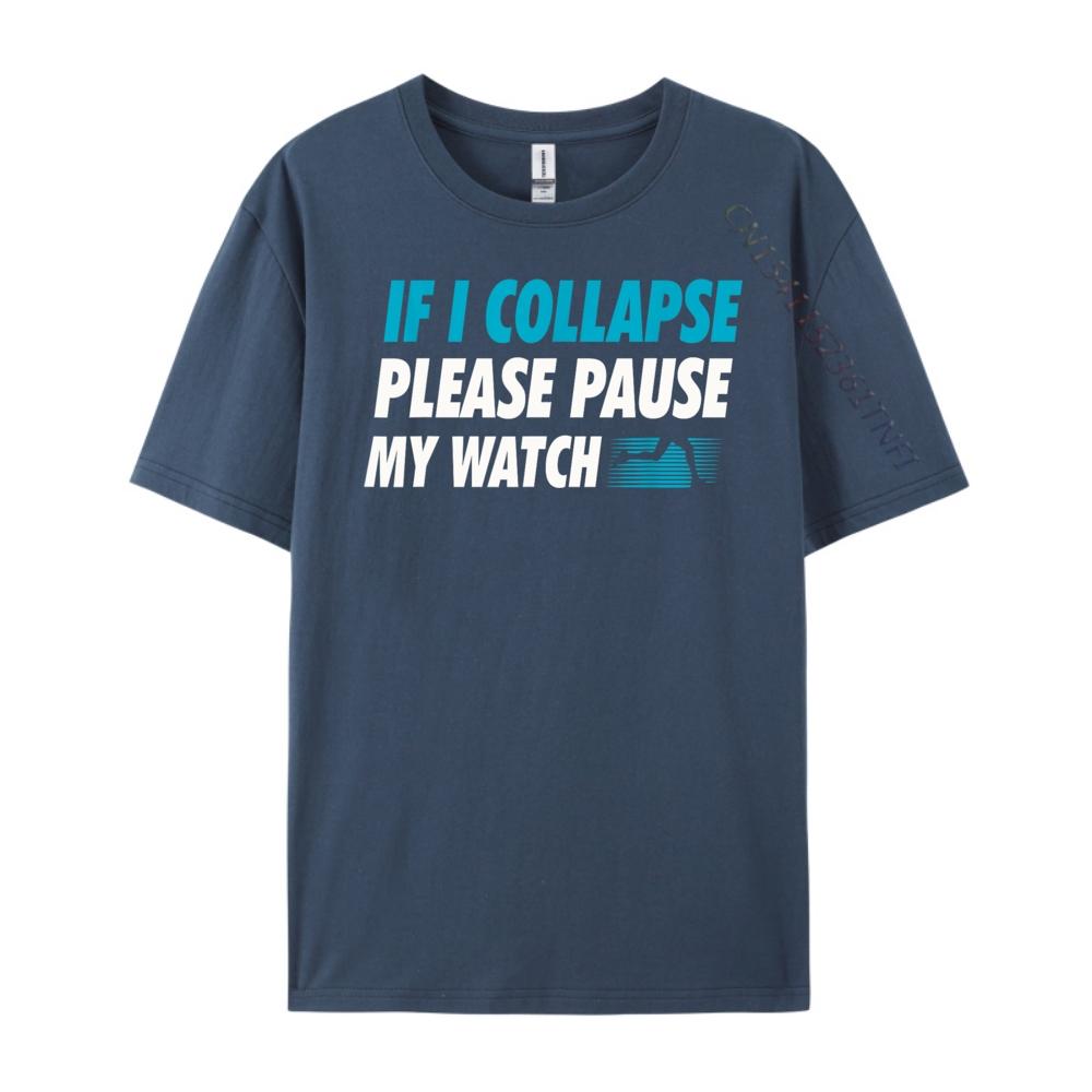 Wenn ich zusammenbreche, bitte stoppen Sie meine Uhr Laufender Marathonläufer Aufdruck T-Shirt Herbst Kleidung