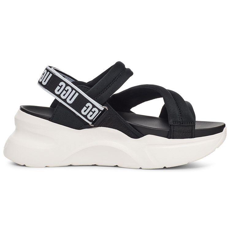 UGG Zima Ya Series Fabric Comfortable Cushioning Thick Sole Sandals Women Sandals Black 1125101-BLK