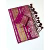 Pure Chinya Tisu Silk Doubling Jari Jaqurad Weaving Georgette Saree All Over Body Flower Veil And Beautiful Zomatri Flower Rich pallu