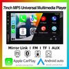 2DIN 7inch Car Multimedia MP5 Video Player Wired CarPlay Android Auto Mirrorlink Touch Screen FM AUX Bluetooth USB Fast Charging
