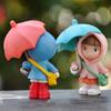 New Anime Cartoon Characters Umbrella Raincoat Girl Mini Pvc Action Figure Doll Decoration Decoration