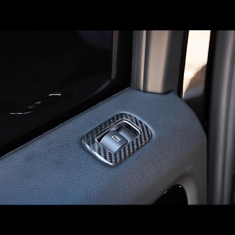 For Mercedes-Benz G Class G500 G63 W463 2019-2025 Real Carbon Fiber Windows Lift Button Switch Panel Cover Trim Accessories