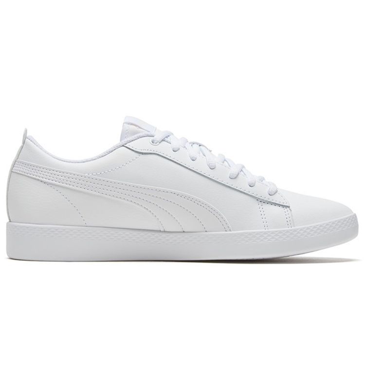 Puma Smash V2 Slip Resistant Lightweight Low Top Sneakers Women Sneakers White 365208-19