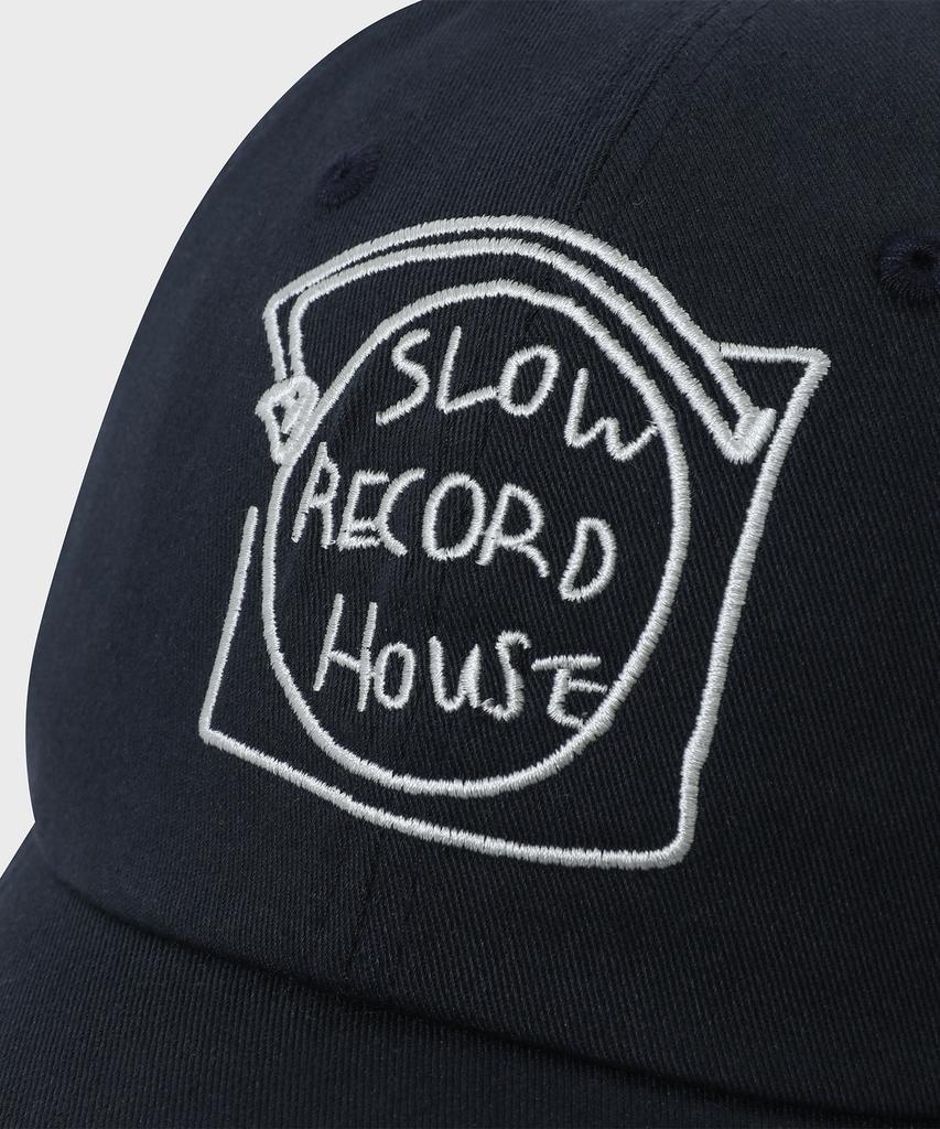 SLOW RECORD HOUSE Record Cotton Ball Cap_Navy