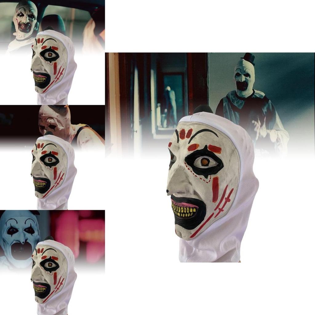 2024 New Clown Mask Headpiece Scary Latex Costume For Halloween And Party Fun