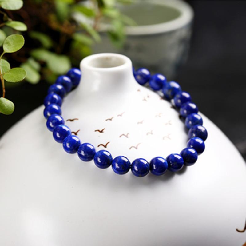 Natural Lapis Lazuli Bracelet Unpolished, unglued imperial lapis lazuli bracelet Crystal jewelry with lapis lazuli