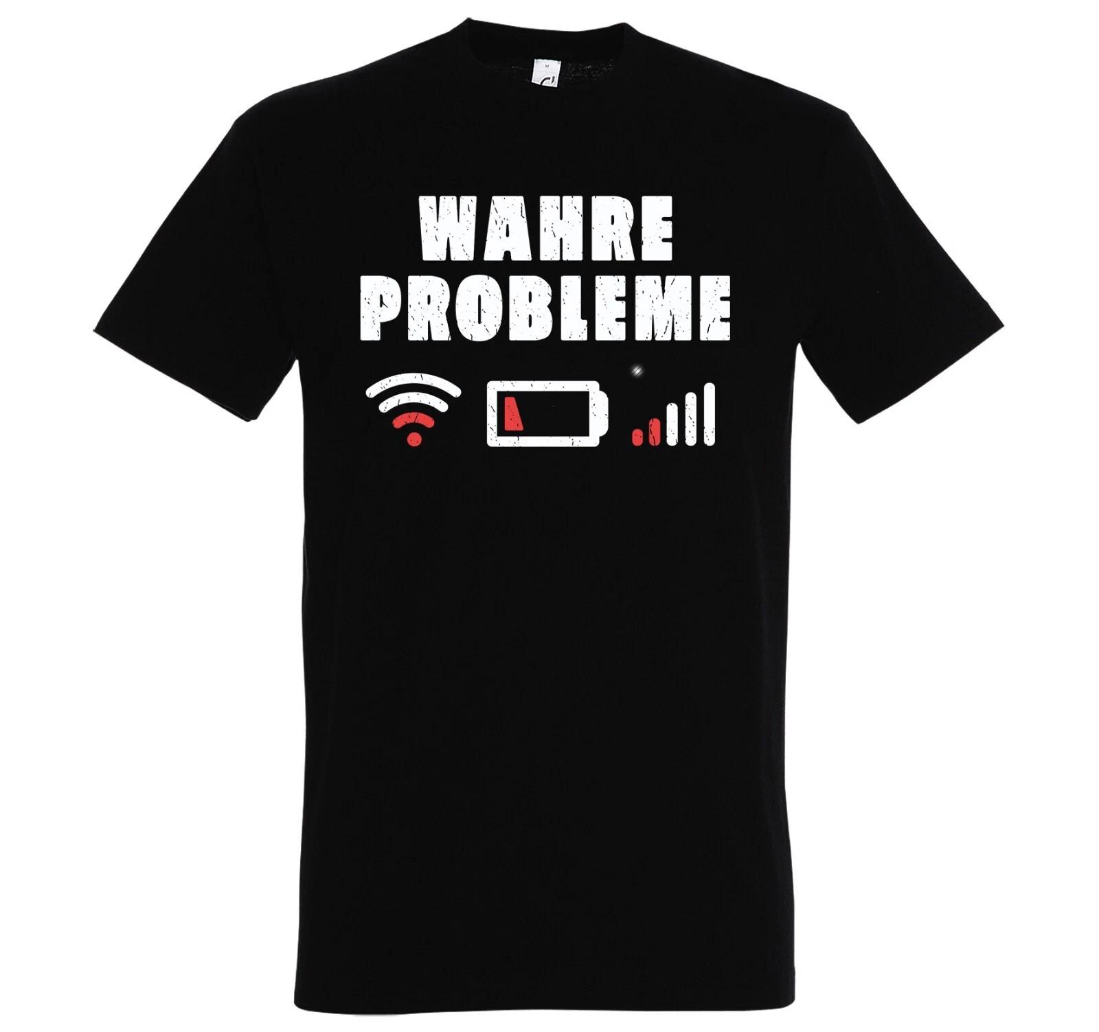 Mens T-Shirt TRUE PROBLEMS Print Print Funny WiFi Internet Statement 3XL