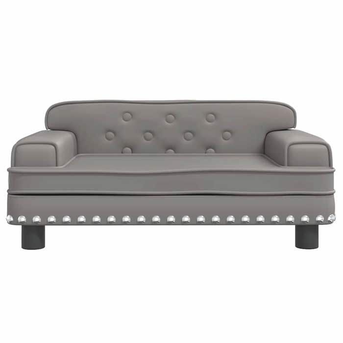 VidaXL Dog Bed Grey 70x45x30 Cm Faux Leather 171892