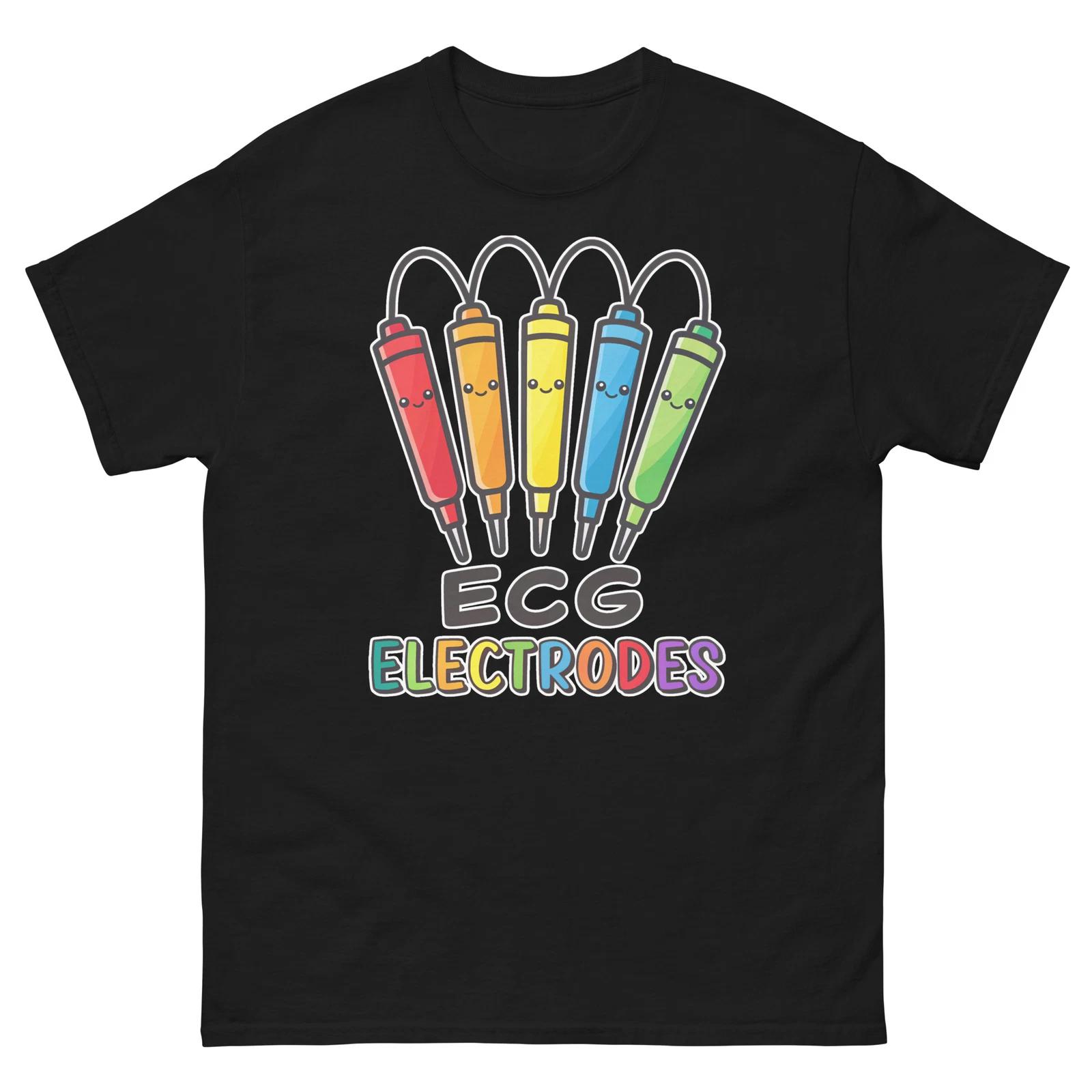 

ECG Electrodes Hospital Health Medical Safety T-Shirt S