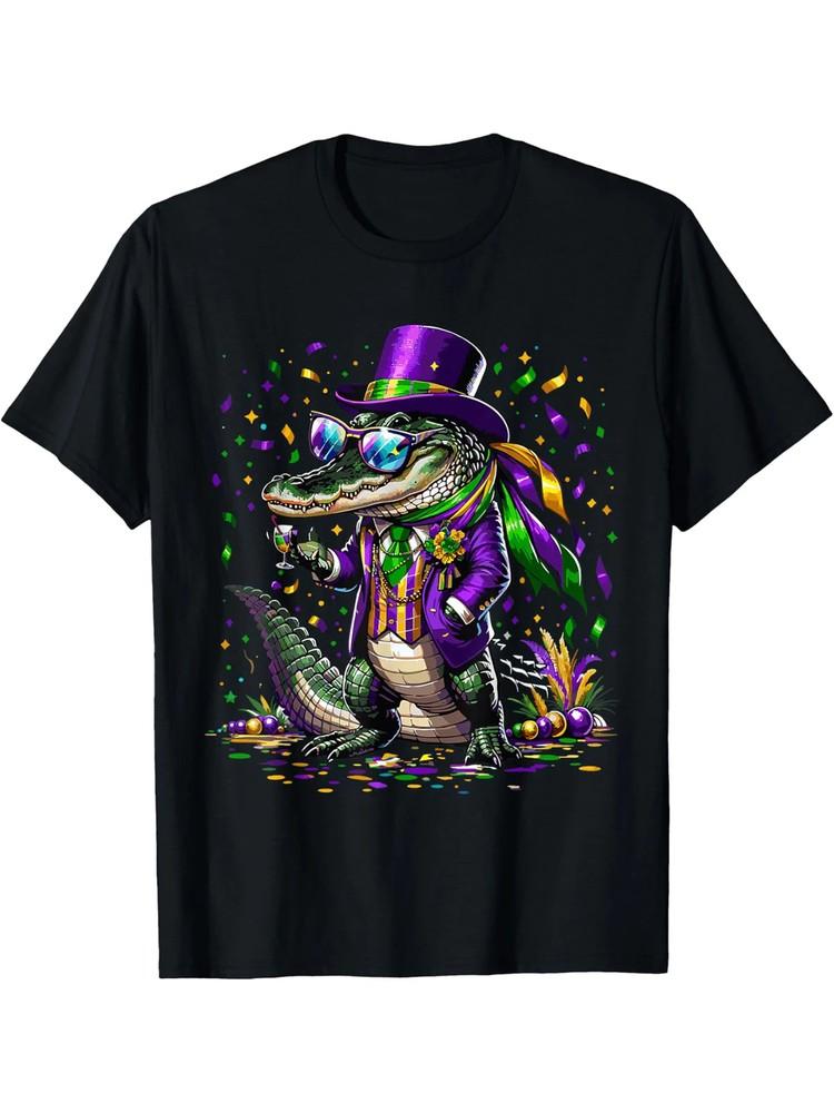 Mardigator Mardi Gras Crocodile costume Mardi Gras T-shirt for men Unisex T-Shirt M