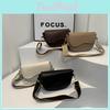 Stylish Urban Commuter Bag Women's Bag 2024 Winter New Single Shoulder Diagonal Crossbody Bag Armpit Bag White