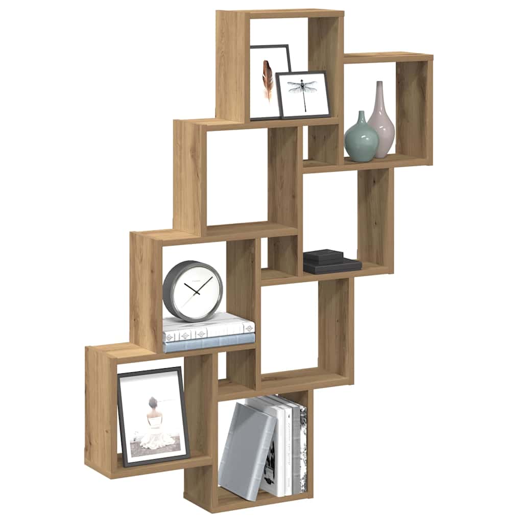 Cube Shelf Artisan Oak 90 x 15 x 119.5 cm Particleboard