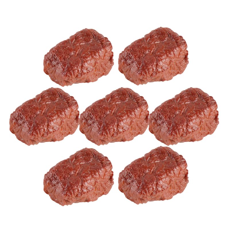 JOINPAYA Set of 7 Beef Block Models, 3.50 X 2.00 X 2.00 Cm, Food Samples, Meat Models, Pretend Play Kitchen Props, Perfect for Restaurant and Home