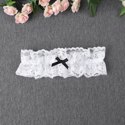 1/2PCS White Lace Bow Garter, Elegant Bridal Leg Ring Pendant, Thigh Chain, Wedding Suspender Belts Lace Choker Necklaces Collar