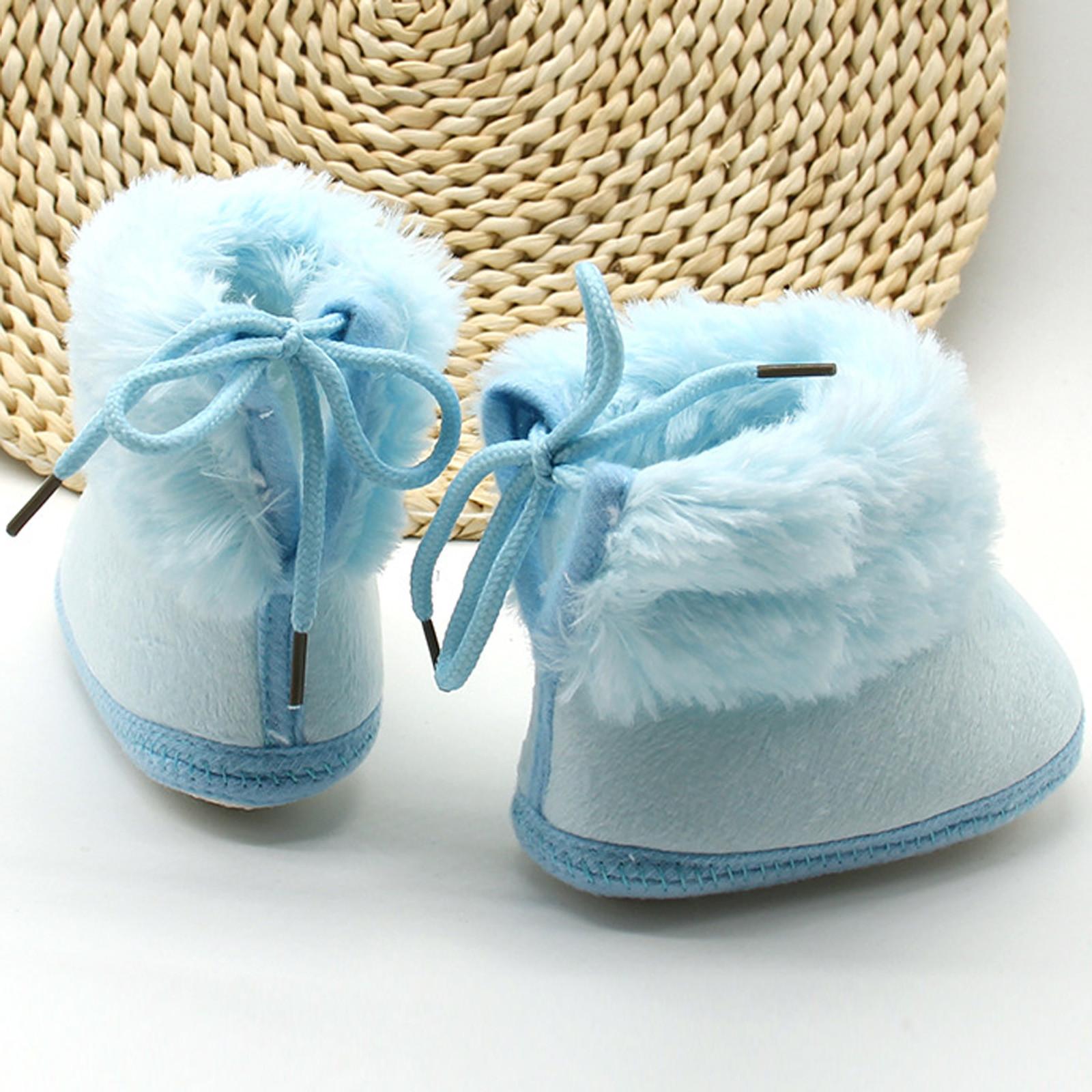 Рождественские детские сапоги со снежным принтом для новорожденных на мягкой подошве — фото 7