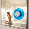 silicone Suction Cup Clock Clear Mirror Bathroom Clock Decoration Mirror Display Clock  Sauna