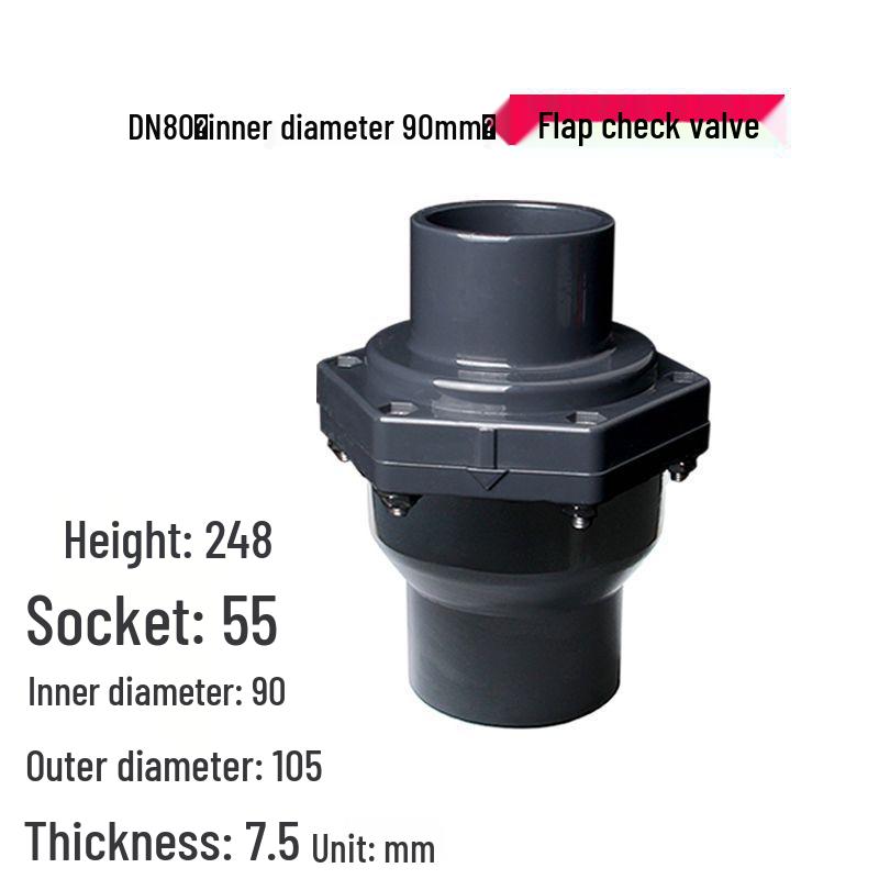 25mm PVC Rückschlagventil Rückflussverhinderer Wasserablaufrohranschluss (Modell: 325075)