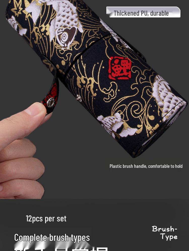 12-Piece Soft Bristle Makeup Brush Set: Includes Powder, Eyeshadow, and Lip Brushes