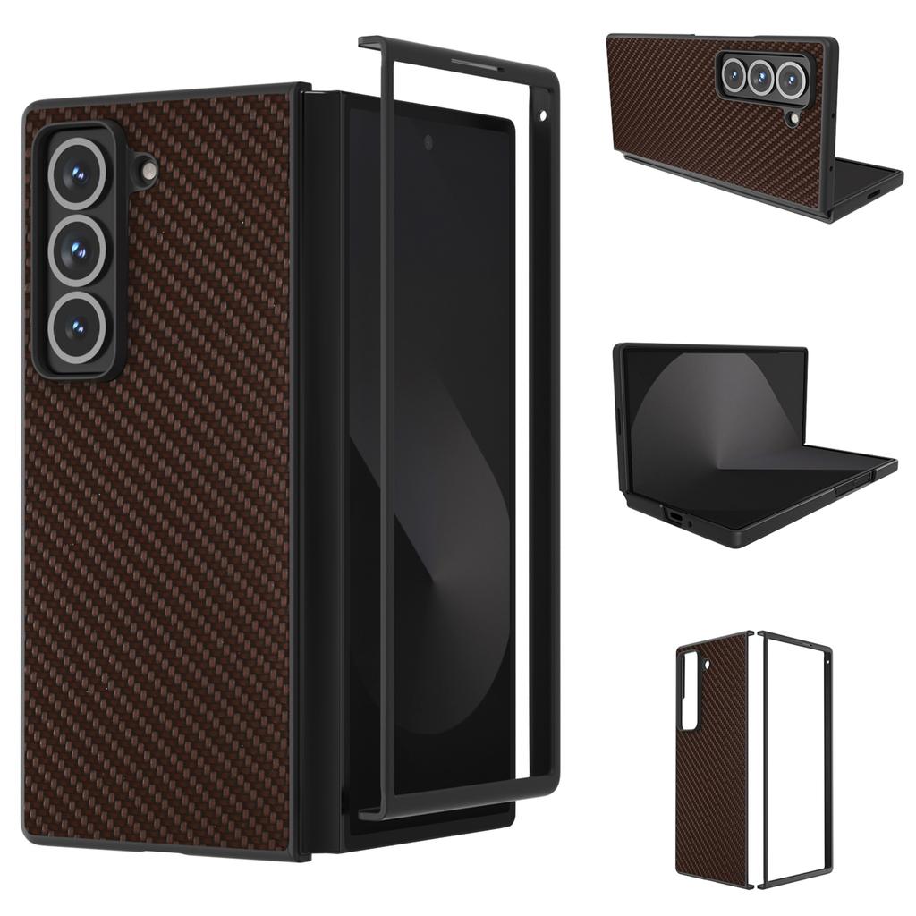 For Samsung Galaxy Z Fold Special Case Carbon Fiber Texture PU+PC Phone Cover