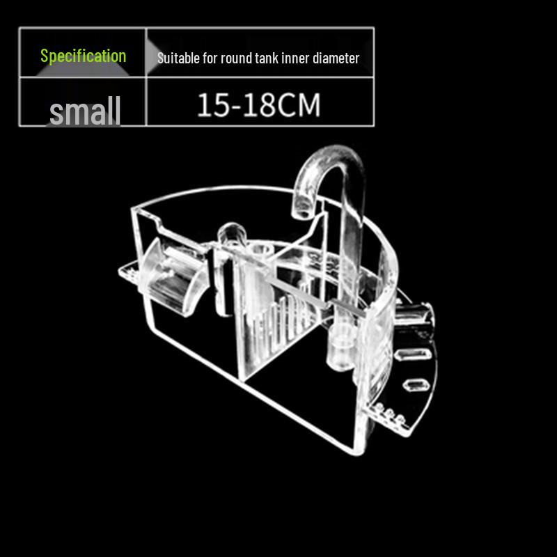Round Glass Fish Tank: 3-in-1 Silent Filter, Oxygenator, and Waterfall Box with Ceramic Trickle Media.