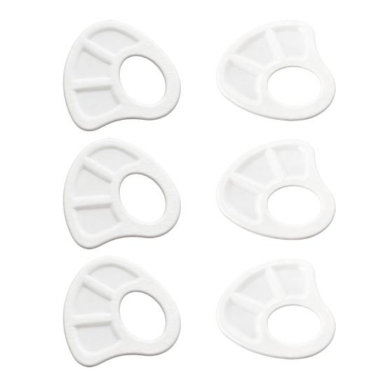 Akrilik Boya Paleti El Tipi Renk Karıştırma Tepsisi Taşınabilir Yelpaze Şeklinde Oluklu Tasarım Sanatçılar Öğrenciler İçin Mini Renk Paleti