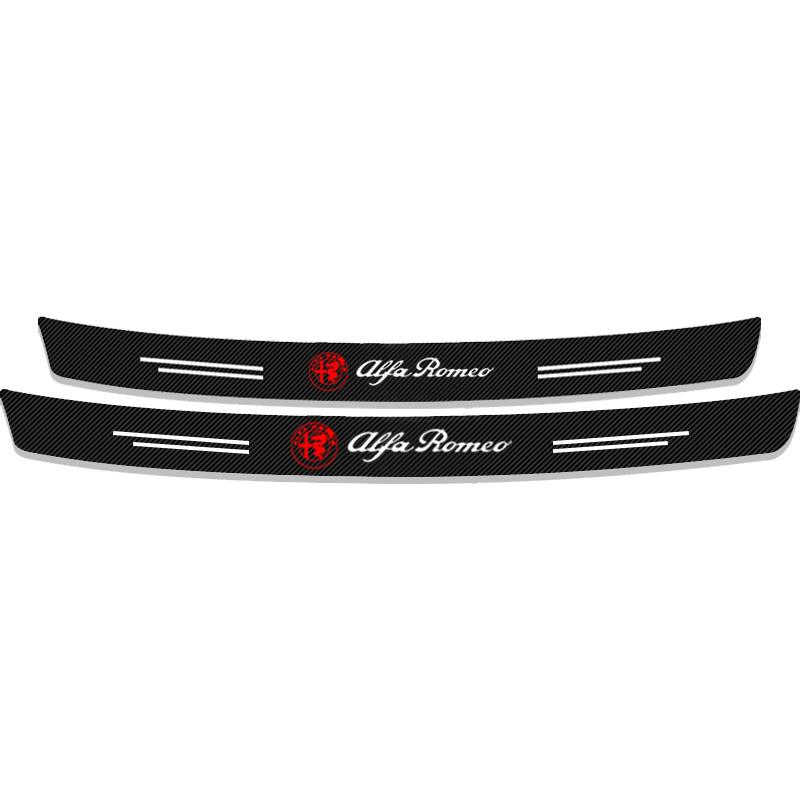 1pc Carbon Fiber Car Trunk Rear Bumper Sticker Guard Plate Protector for Alfa Romeo Giulia Stelvio Giulietta Spider GT 4C 8C Mito Brera Modification