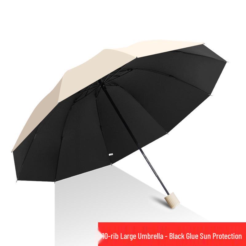 Extra Large Reinforced Automatic Sun & Rain Umbrella with Anti-UV Sunshade and Logo Print