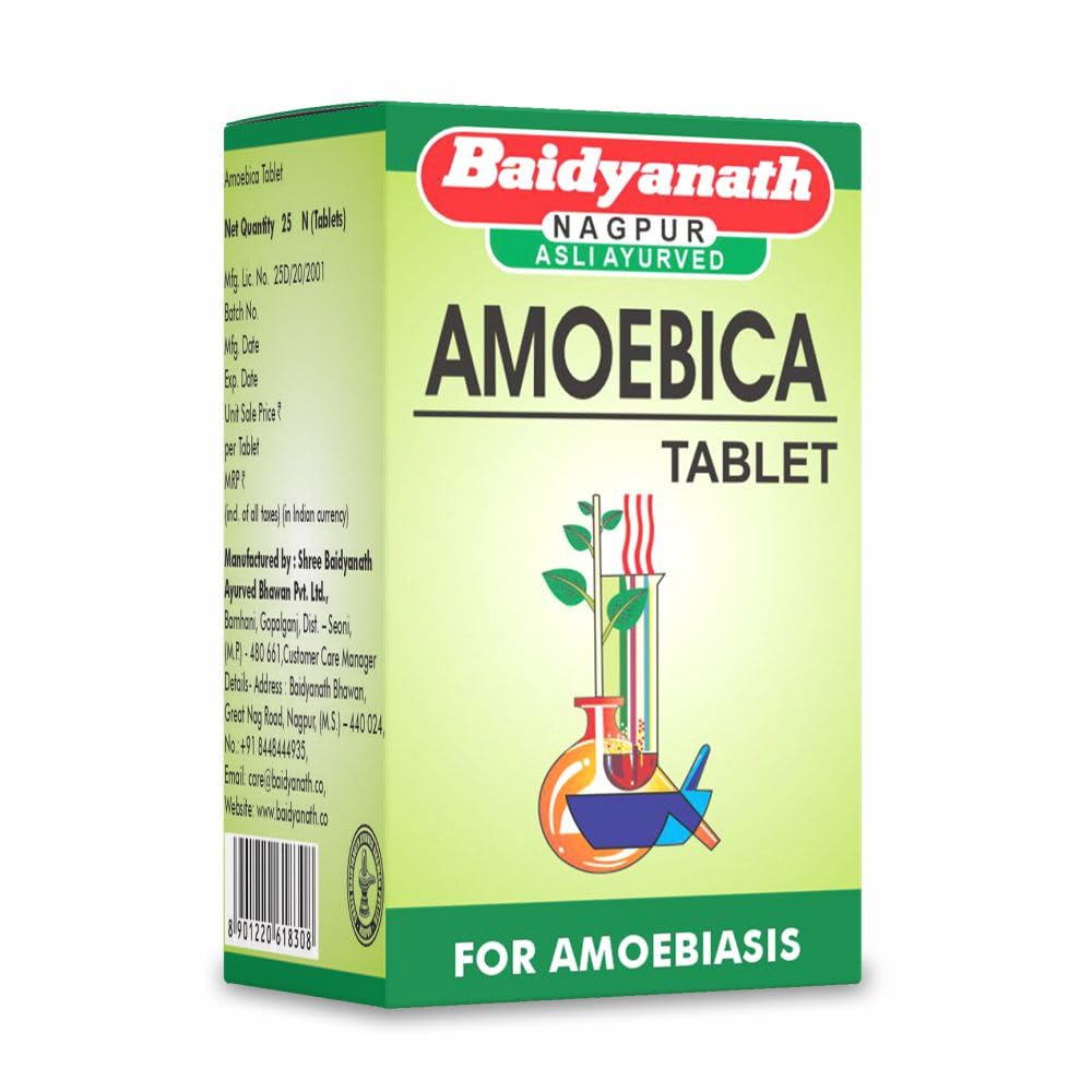 Baidyanath Amoebica Ayurvedic Digestive Support Tablets For Gut Balance And Intestinal Wellness | 25 Tablets Pack Of 1