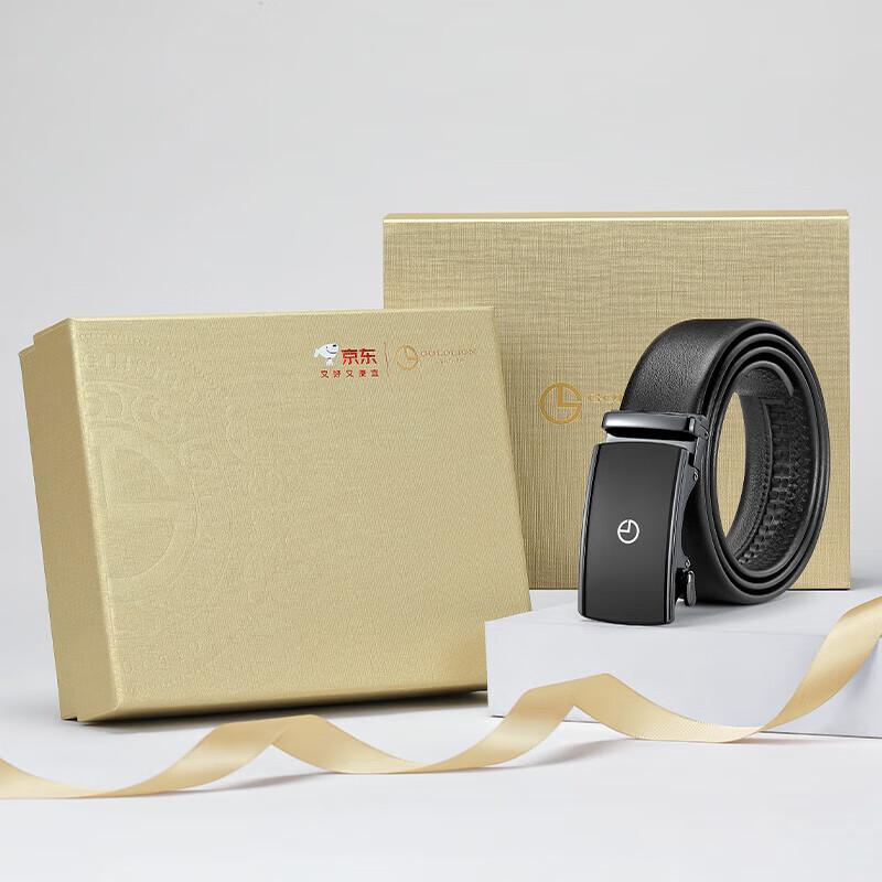 Goldlion Men s Automatic Buckle Leather Belt Gift Set 115cm