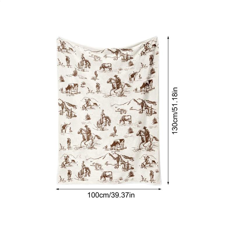 Western Baby Blanket Western Cowboy Nursery Decor Rustic Tapestry Vintage Soft Bedding For Patio Apartment Car Picnic Kitchen