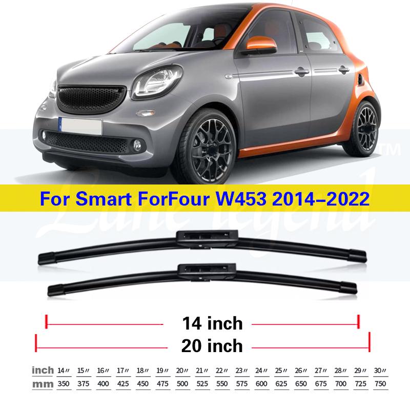 

Car Front Wiper Blade For Smart ForFour W453 C453 A453 2014 2015 2016 2017 2018 Windscreen Windshield Accessories Front 2pcs
