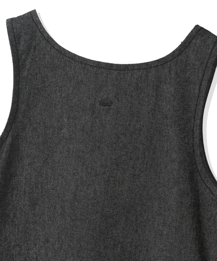 Code Graphy (Women) Sleeveless Denim Dress - Black
