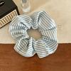 Early Spring 2025 Sea Salt Blue High-End Large Intestine Hair Tie - Brightens Skin, Lazy Style Hair Flower, New Accessory.