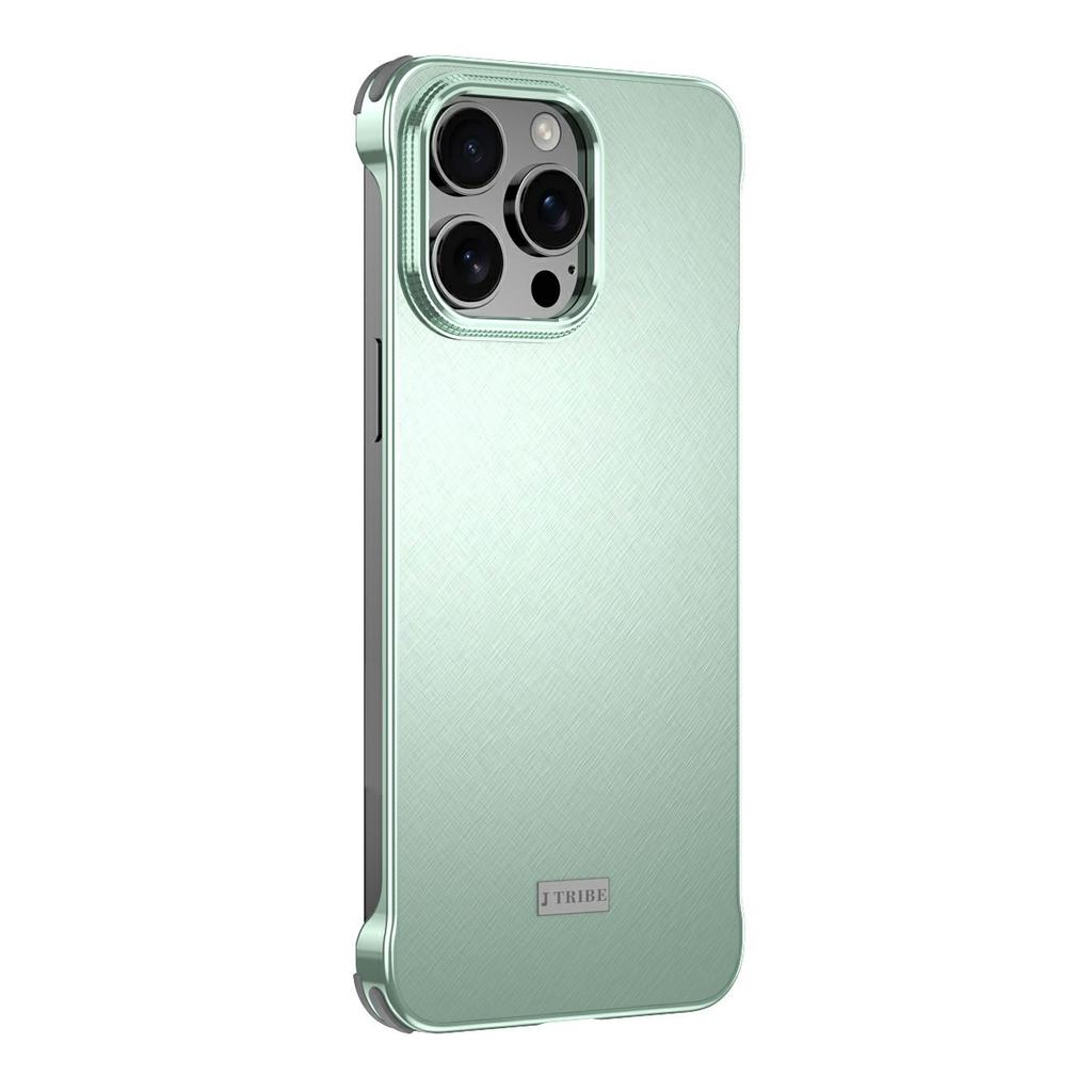 For iPhone 16 Pro Max Case PC+Silicone+Alloy Matte Phone Cover
