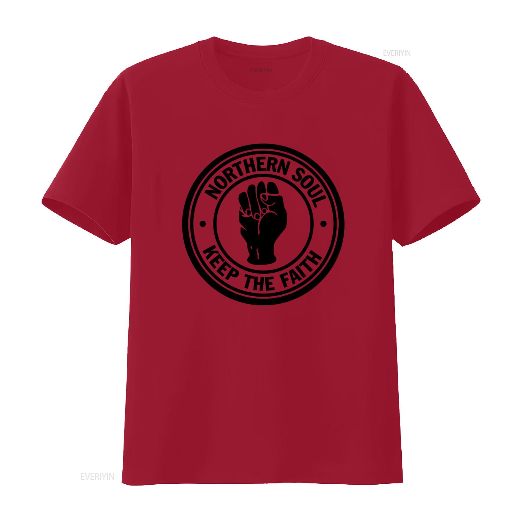 

Northern Soul Keep The Faith T Shirt Music Motown Mod Style Scooter Vibes Gamer Movie Inspired vintage Washed homme fashion S