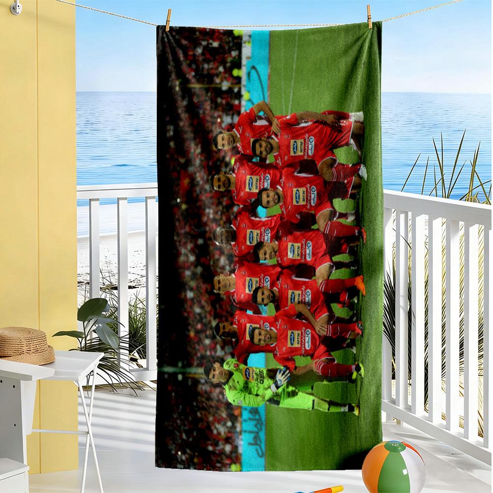 Football Players Action Beach Towel Soft Durable Quick-Dry Comfortable Lightweight