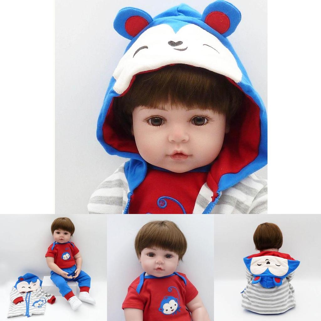 Adorable Reborn Toddler Boy Soft Silicone Bebe Doll Toy For Girls Birthday Gift