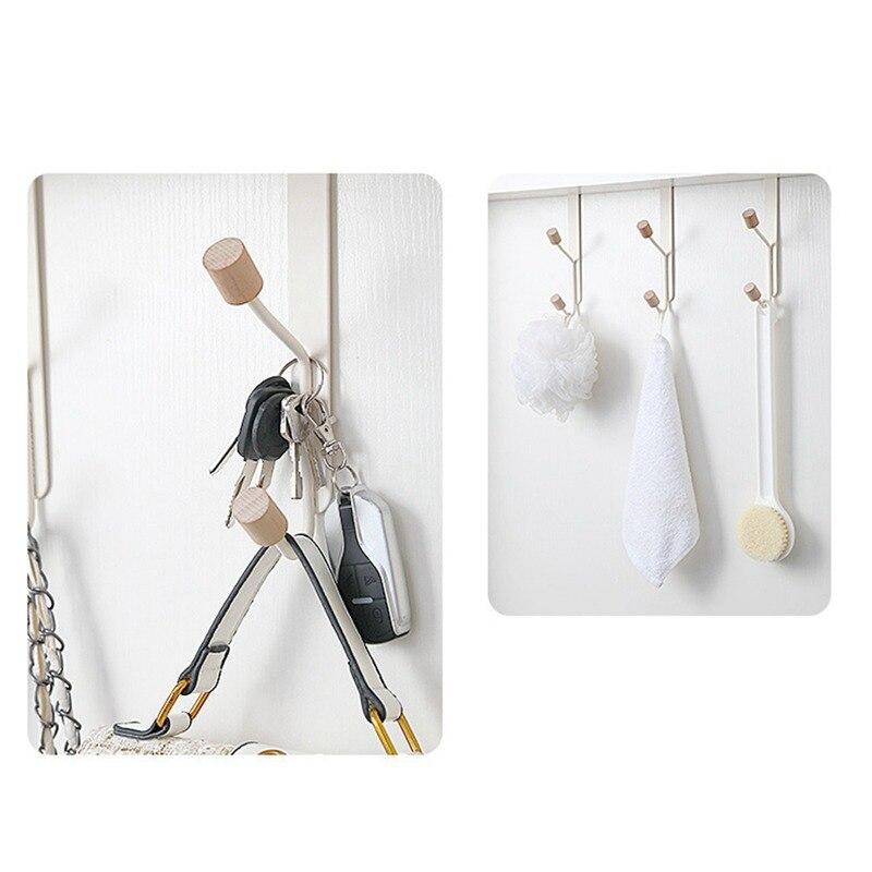 Creative Personality Letterless Carbon Steel Door Back Coat Hanger Household Coat Bag Hanging Bathroom Door Back Coat Hanger