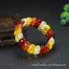 Crescent Shape Colorful Amber Beaded Bracelet - Retro Ethnic Women's Jewelry